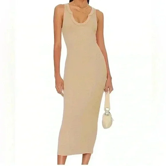 LNA Ribbed Midi Dress - Picture 1 of 2